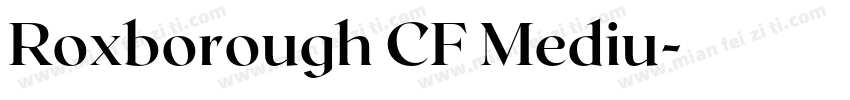 Roxborough CF Mediu字体转换